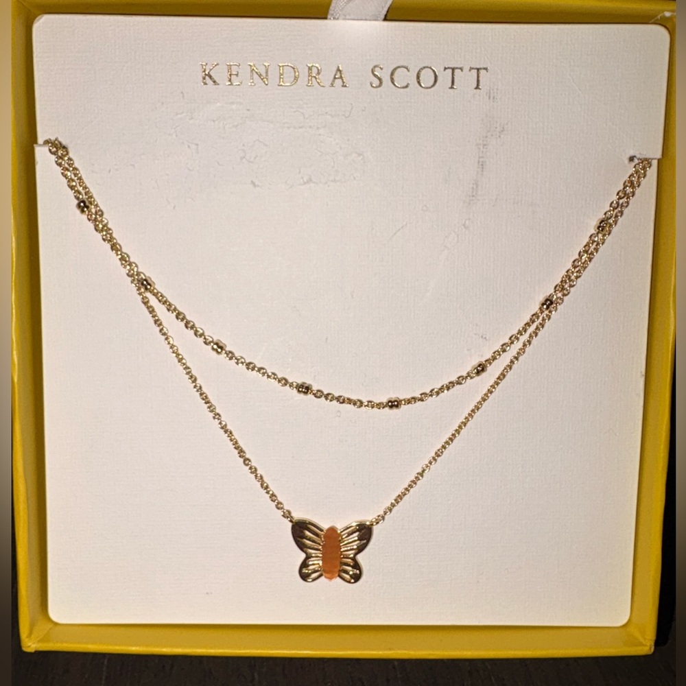 Kendra Scott Gold Butterfly Layered Necklace